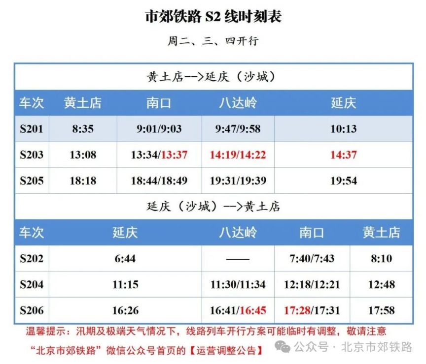 新时刻表查询(不断更新中)ky开元棋牌北京s2线最(图1)